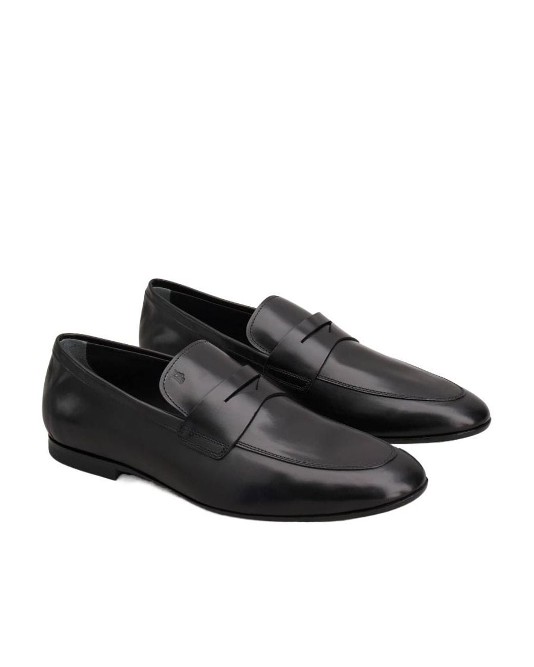 Tod's Black Logo-Embossed Slip-On Loafers for men