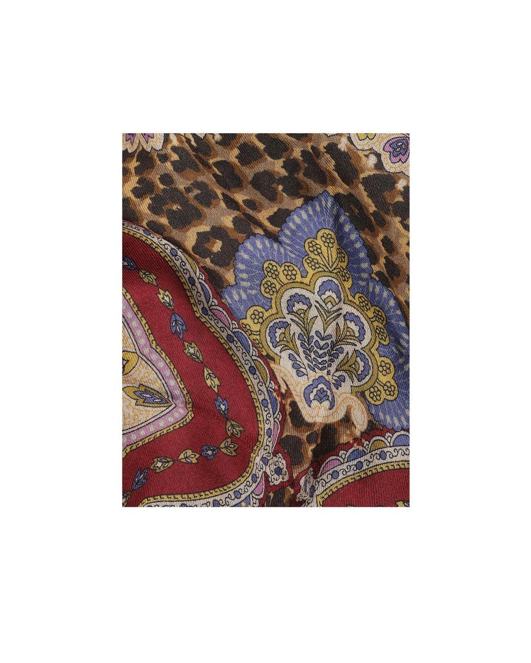 Etro Multicolor Paisley-Print Scarf