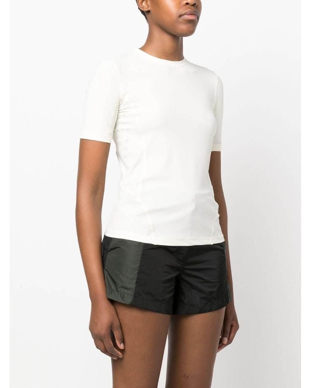 Moncler White Pattern Printed T-Shirt