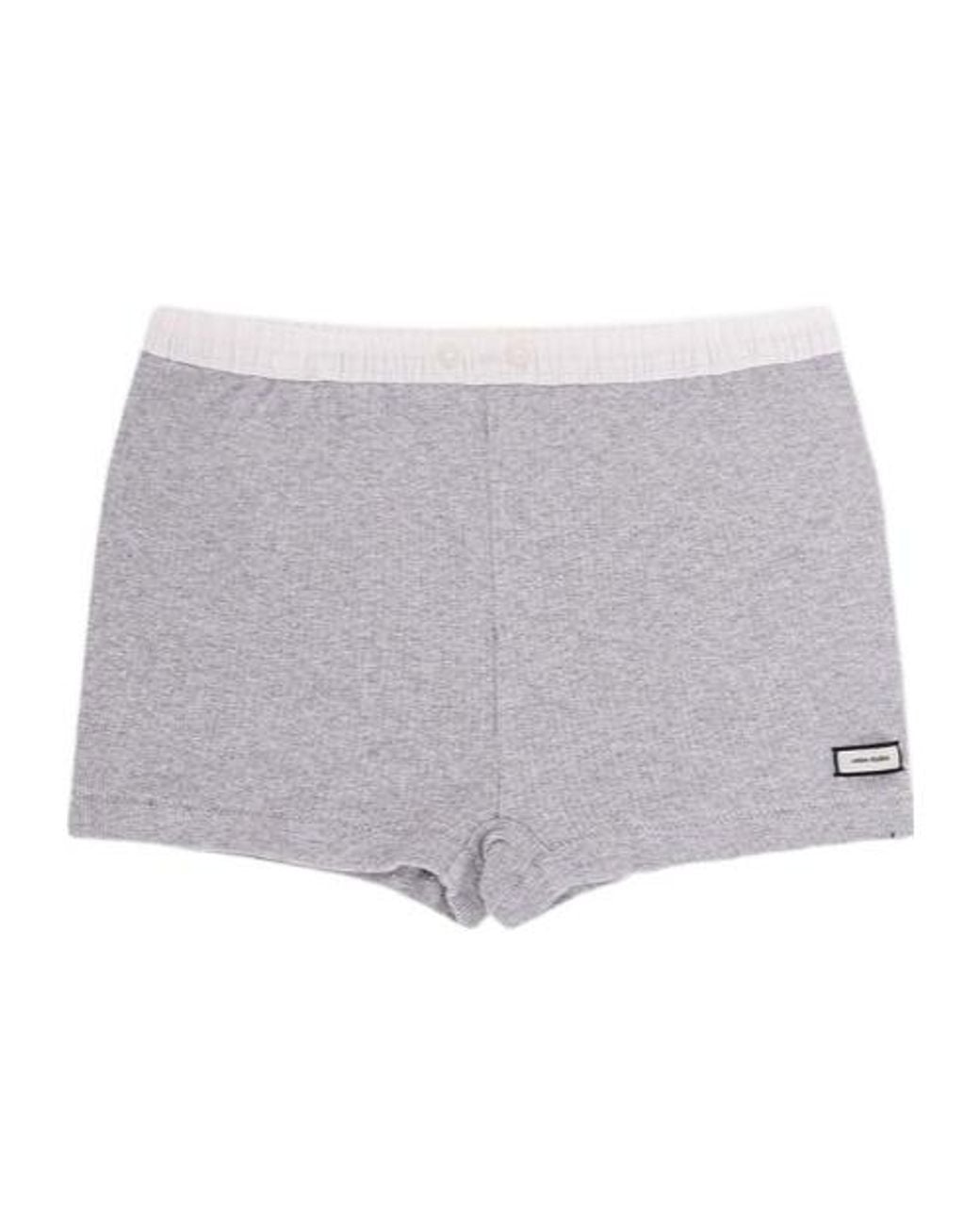 Entire studios Gray Logo Waistband Shorts