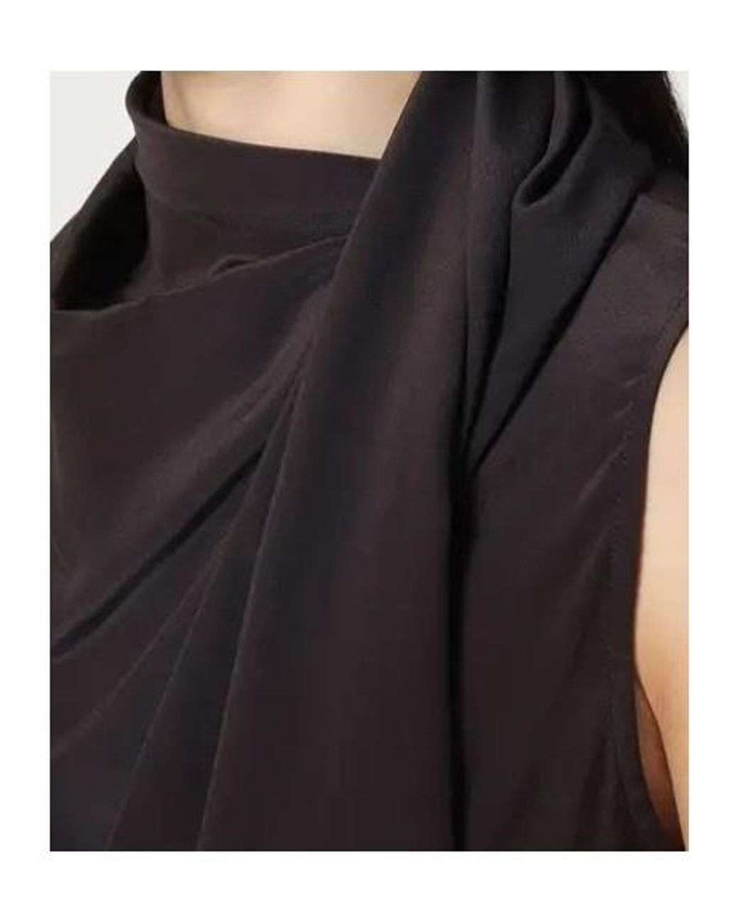 P.A.R.O.S.H. Brown Sleeveless High-Neck Top