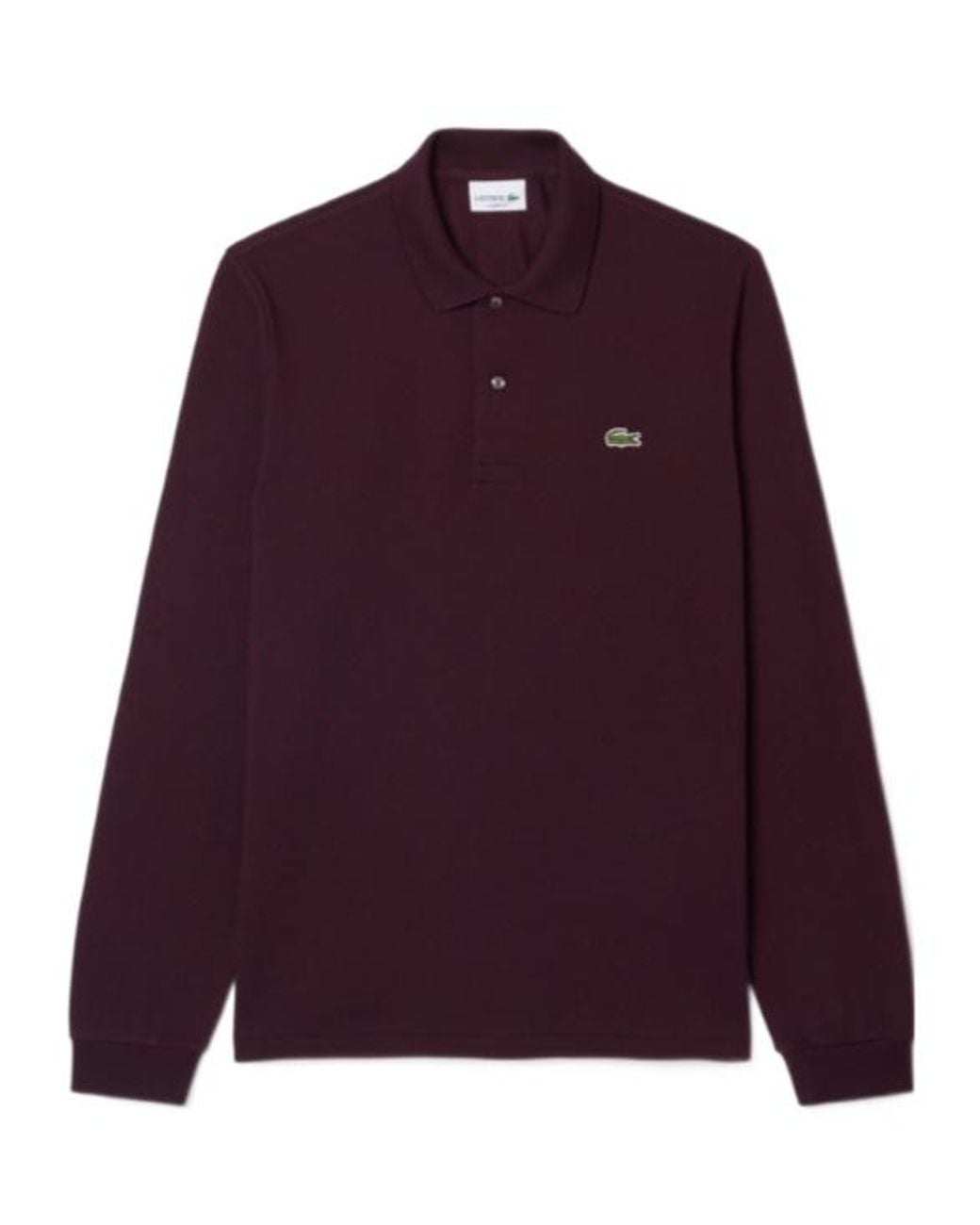 Lacoste Purple Classic Fit Long Sleeved L.12.12 Polo Shirt for men
