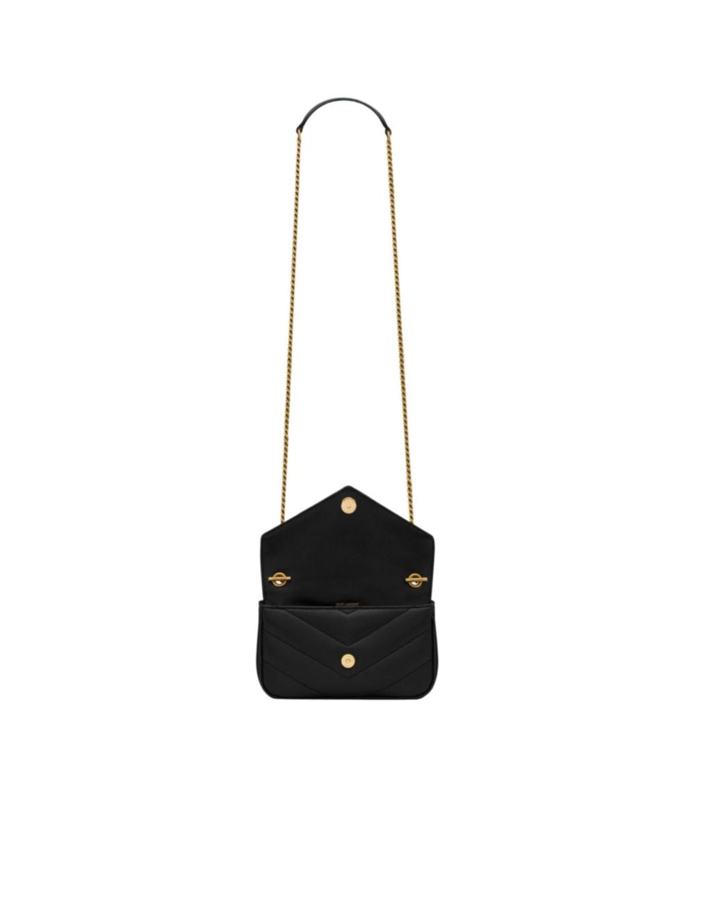 Saint Laurent White Mini Loulou Shoulder Bag