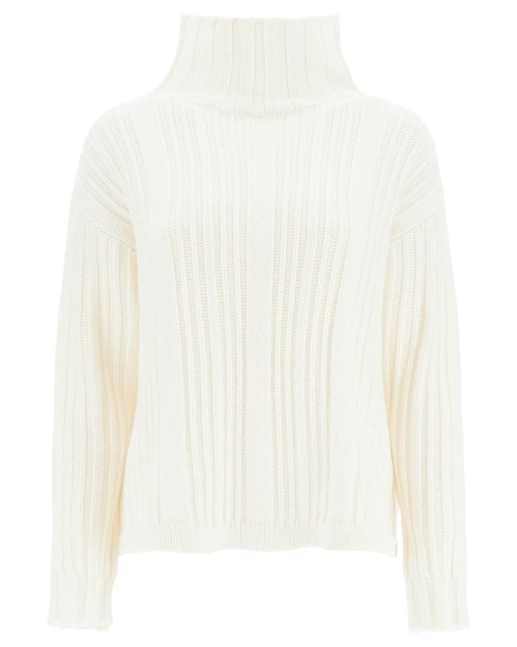 Max Mara White Vitalba Turtleneck Jumper