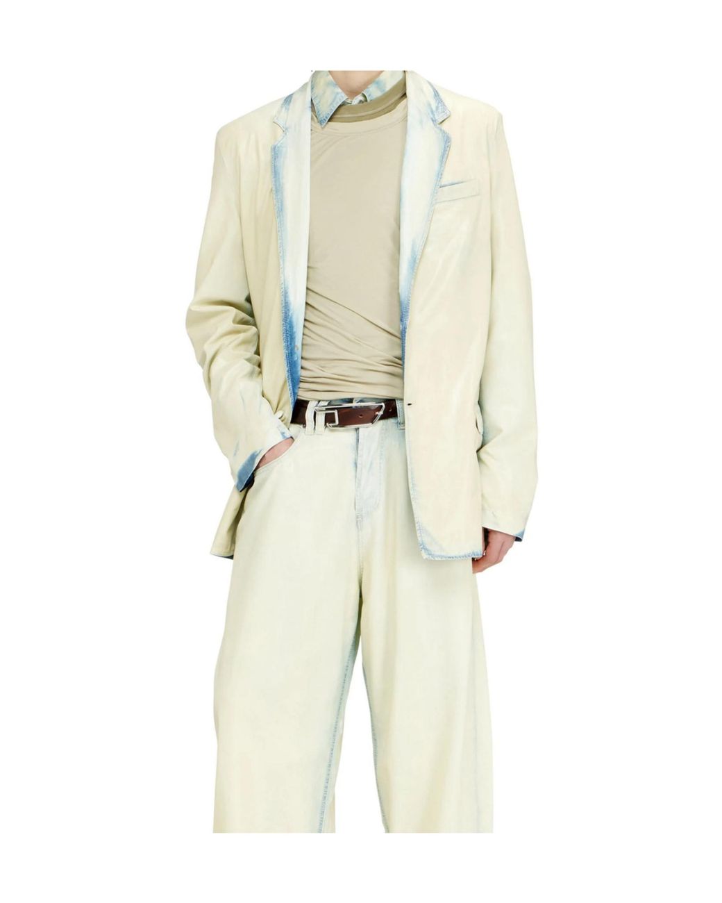 DIESEL White D-Nivale-Fsi Relaxed Blazer for men