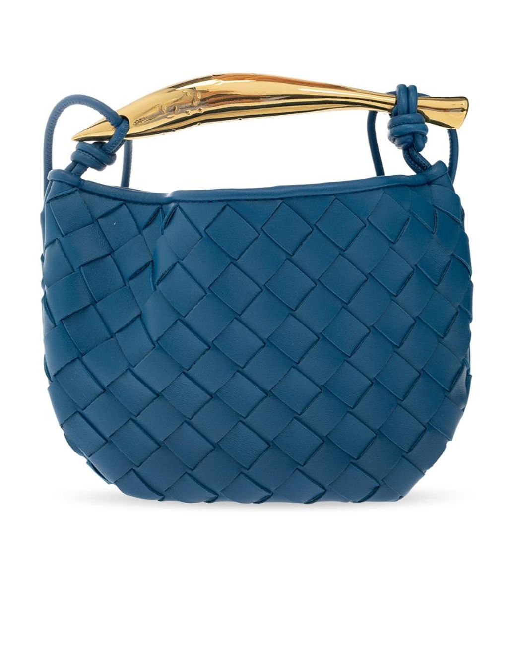 Bottega Veneta Blue Sardine Mini Top Handle Bag