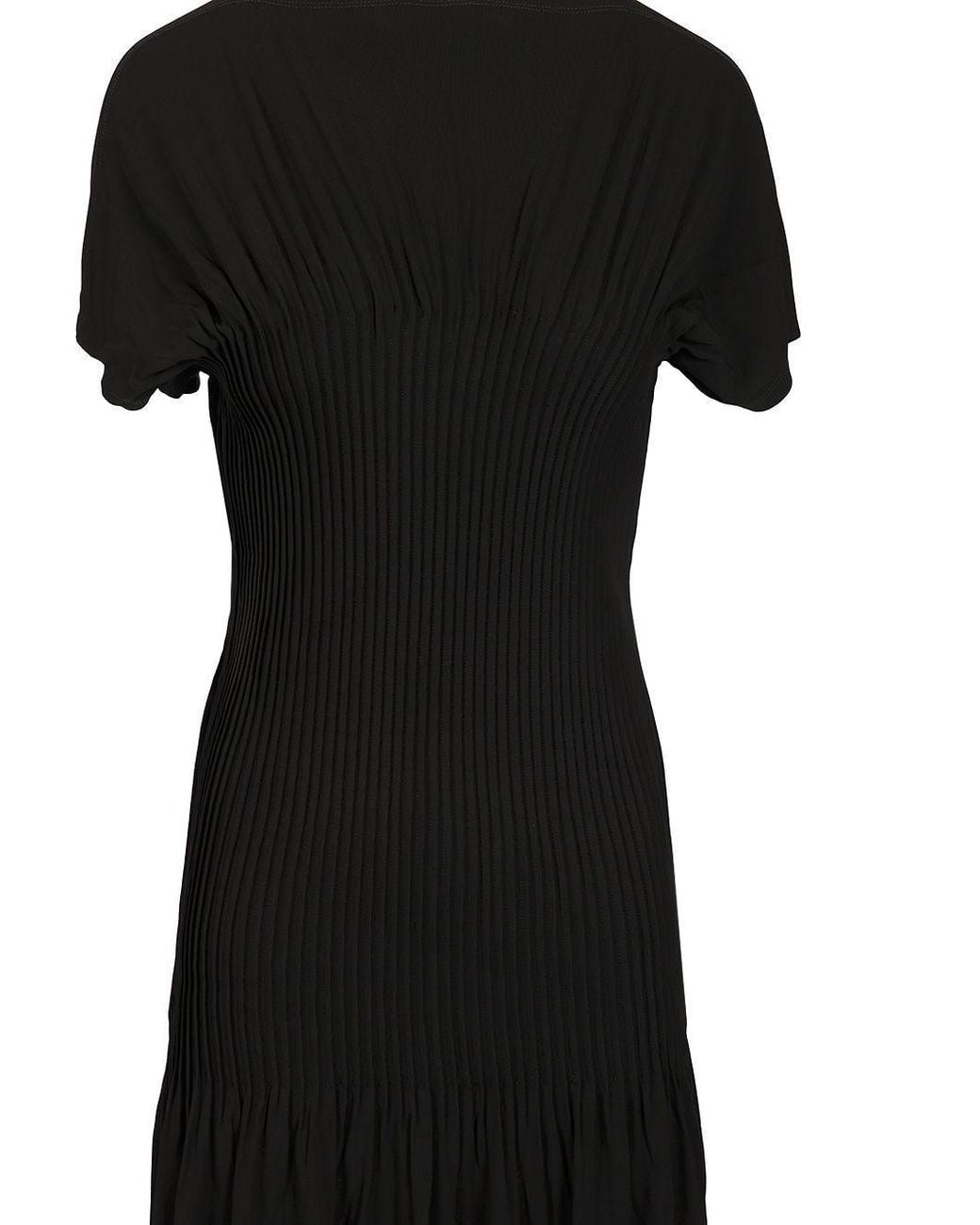 Totême Black Pleated Jersey Dress