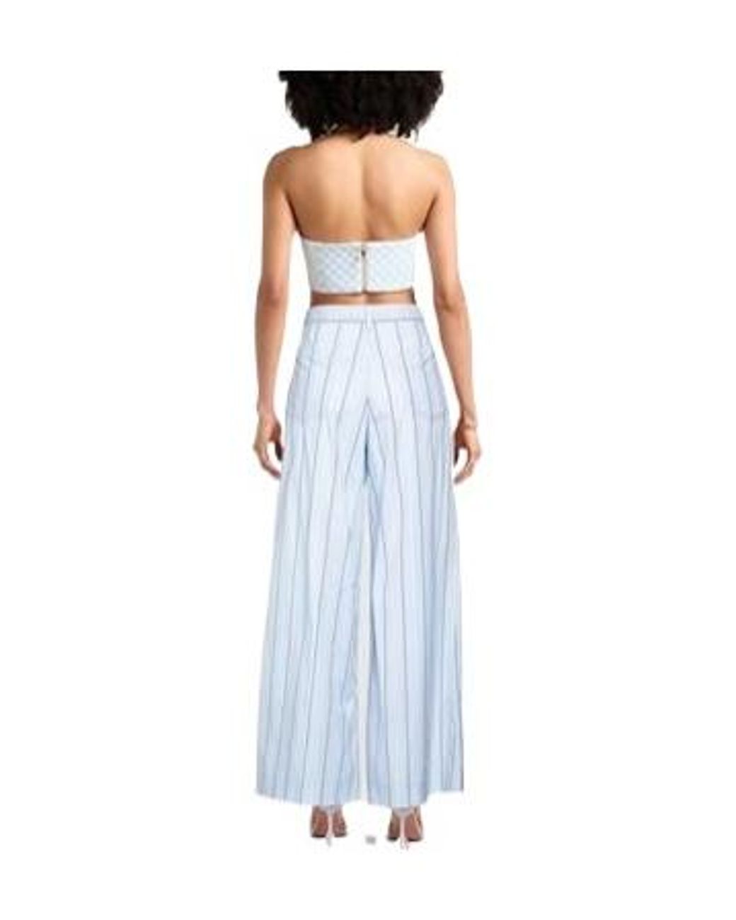 Marni Blue Loose Striped Trousers