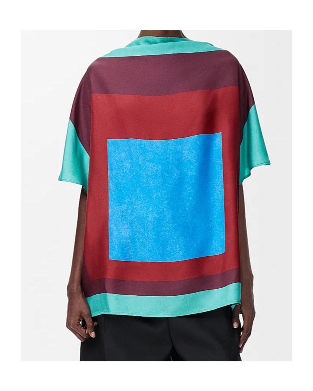 Loewe Blue Geometric-Print Top