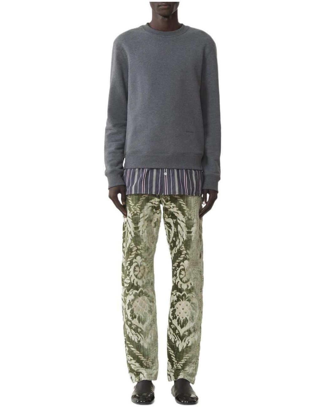 Lanvin Gray Crew-Neck Sweatshirt for men