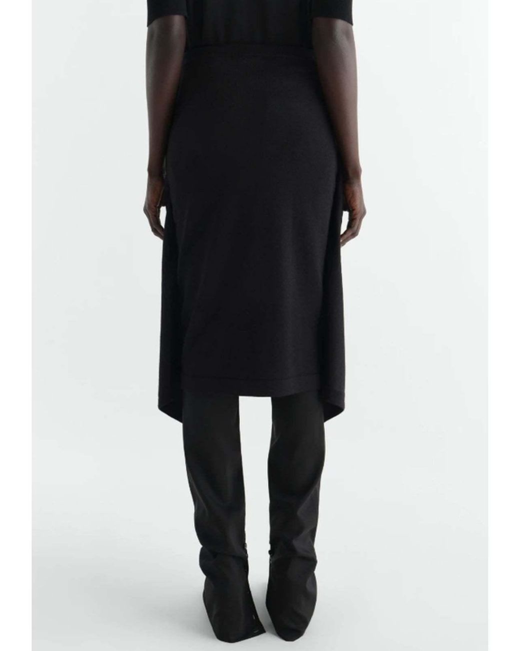 Lemaire Blue Asymmetric Wrap Skirt