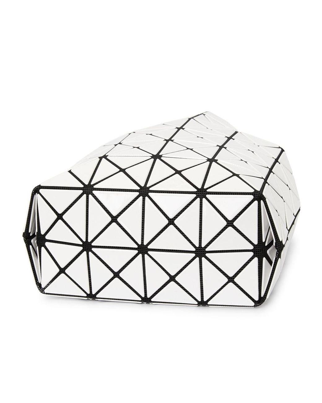 Issey Miyake White Geometric Shoulder Bag