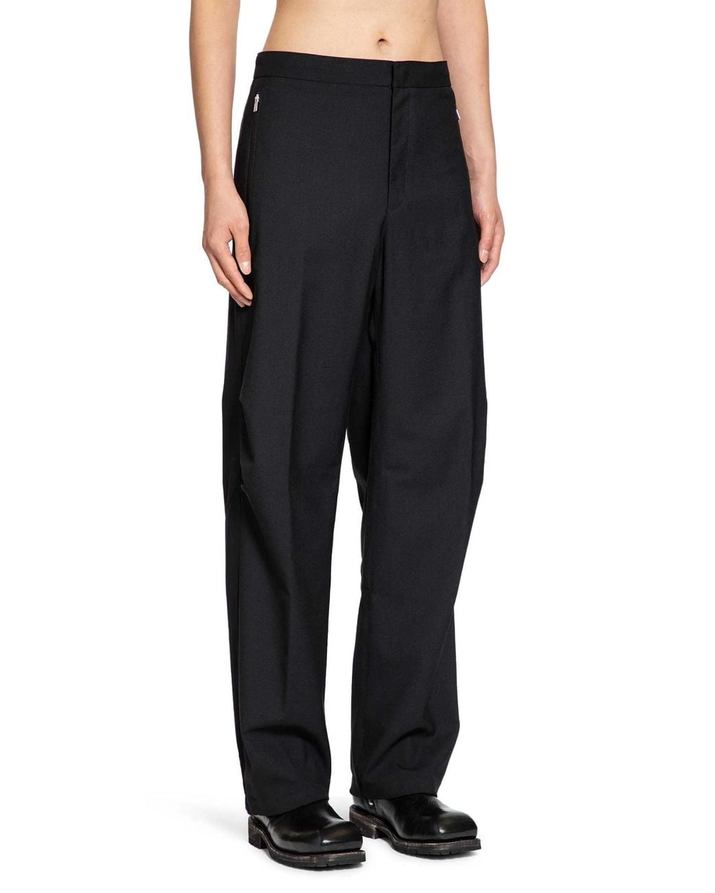 Herno Black ヘルノ ラミナー ツイストフィット テーラードパンツ for men