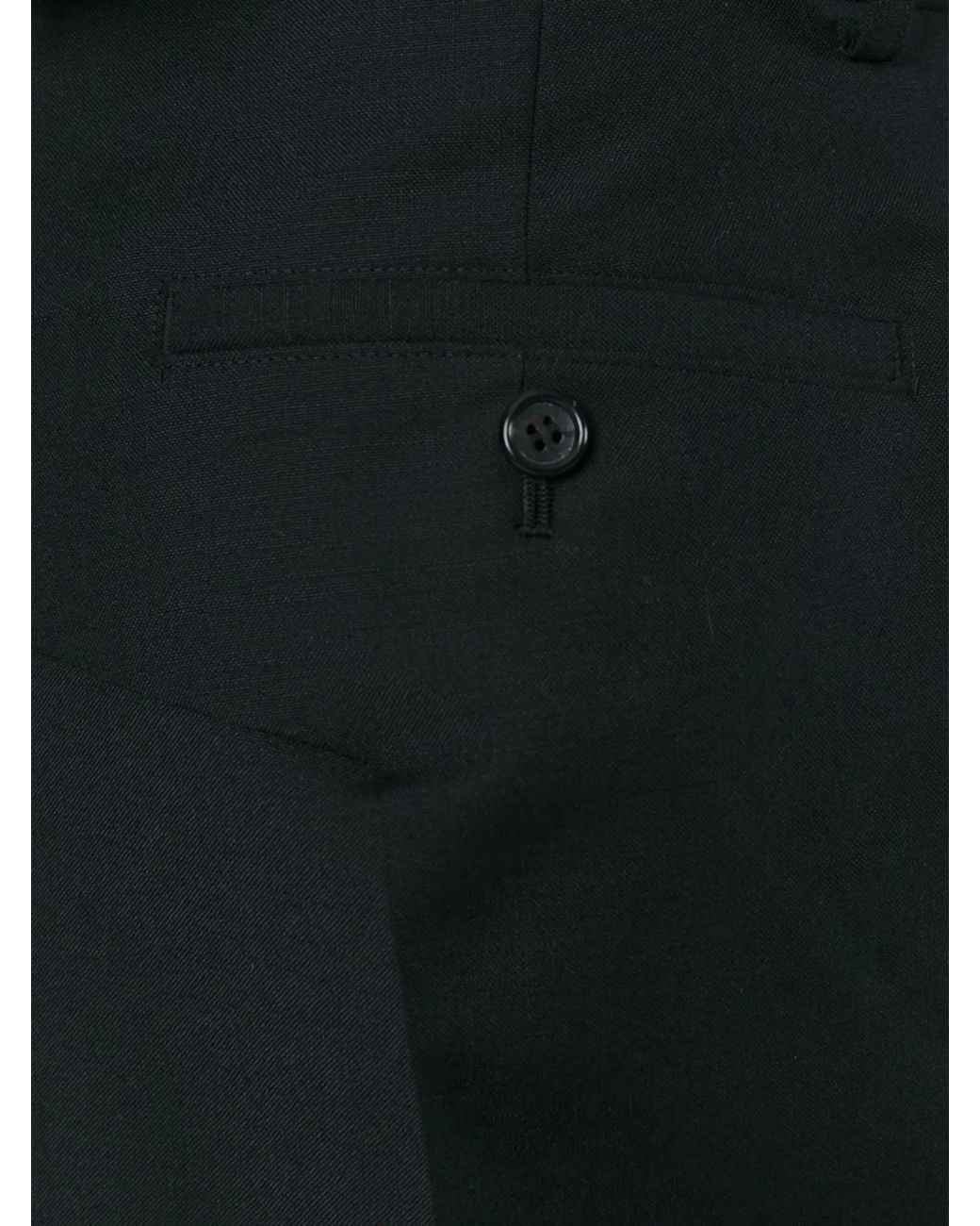 Junya Watanabe Black Wide Leg Cropped Trousers