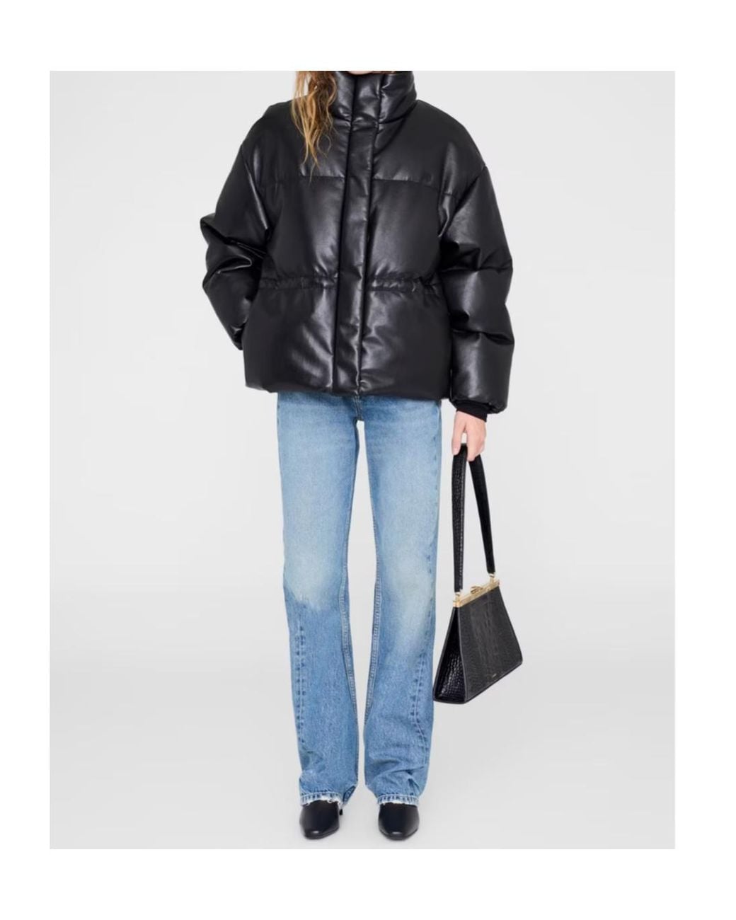 Anine Bing Black Long-Sleeved Cotton-Padded Jacket