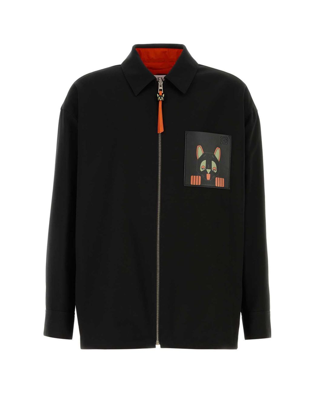 Loewe Black Futurist Cat Printed Overshirt for men