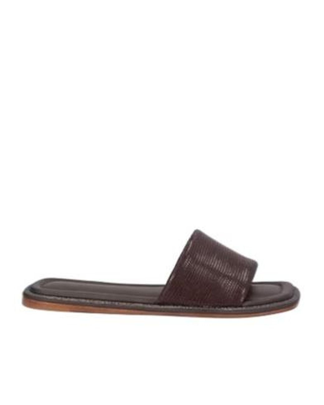 Brunello Cucinelli Brown Slide Sandals