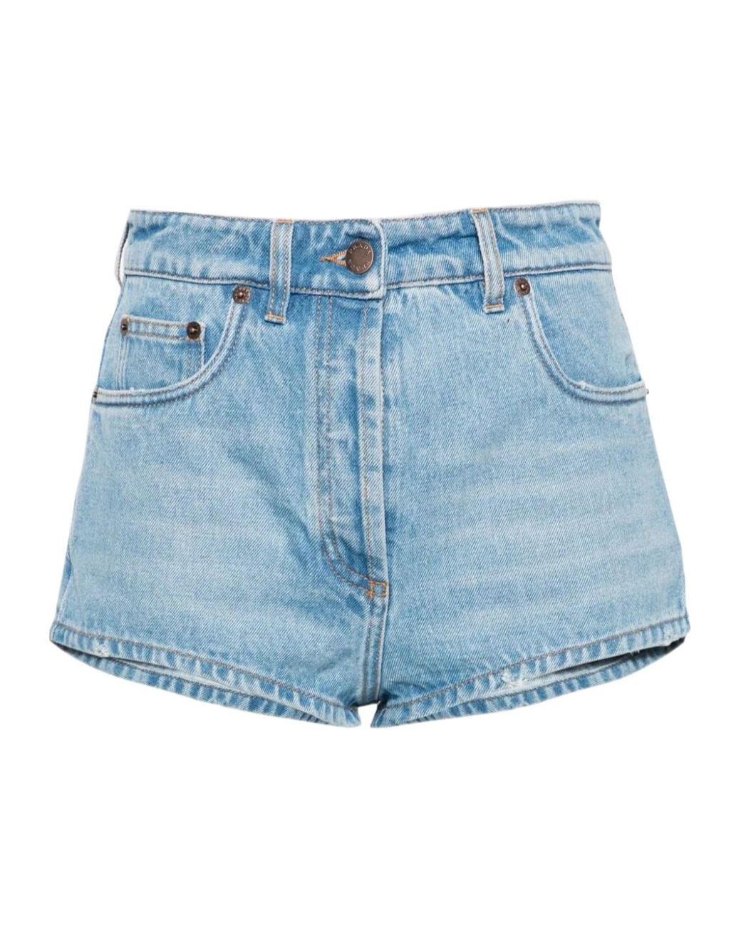 ショートパンツ Prada Pastel Light Blue Poplin Shorts ブルー（青）系 PRADA(プラダ) ショートパンツ(レディース