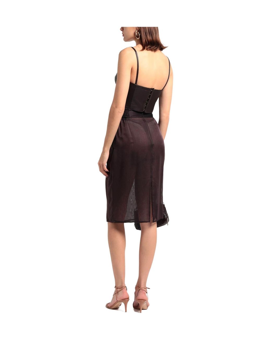 Saint Laurent Black Minimalist Plain Comfortable Pencil Skirt