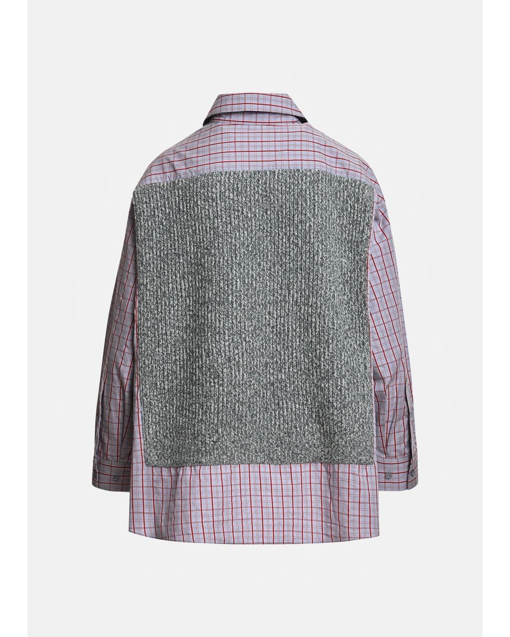 Essentiel Antwerp Gray Kute Check Knitted Jacket