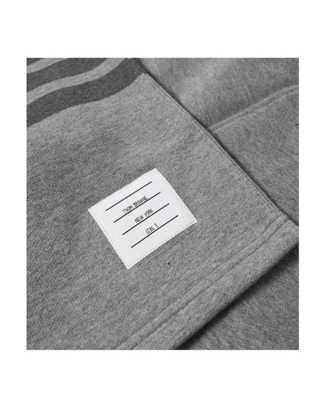 Thom Browne Gray Logo Shorts for men