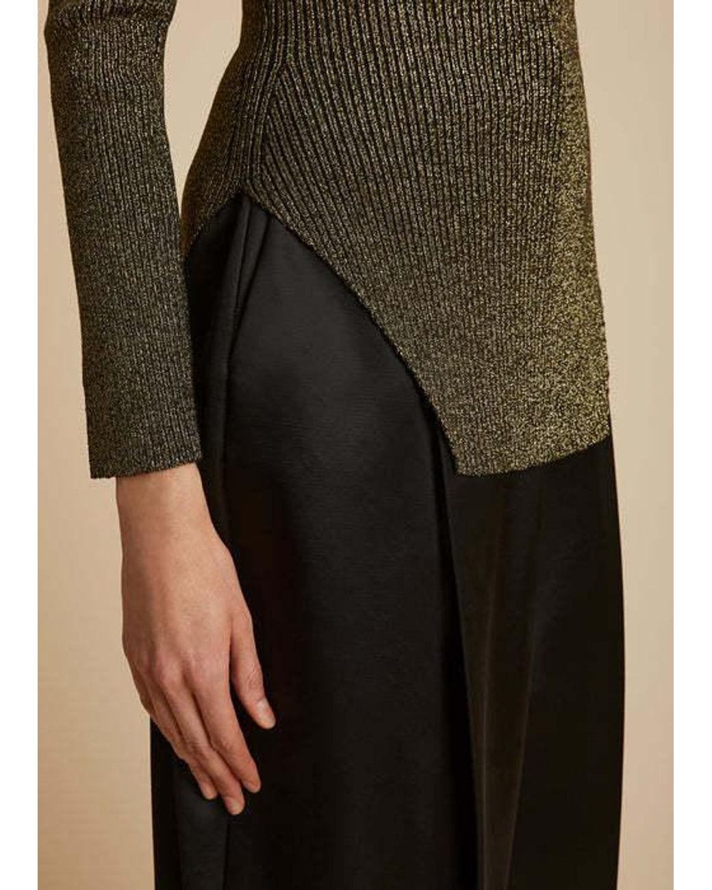 Khaite Green The Maria Off-Shoulder Knitted Jumper