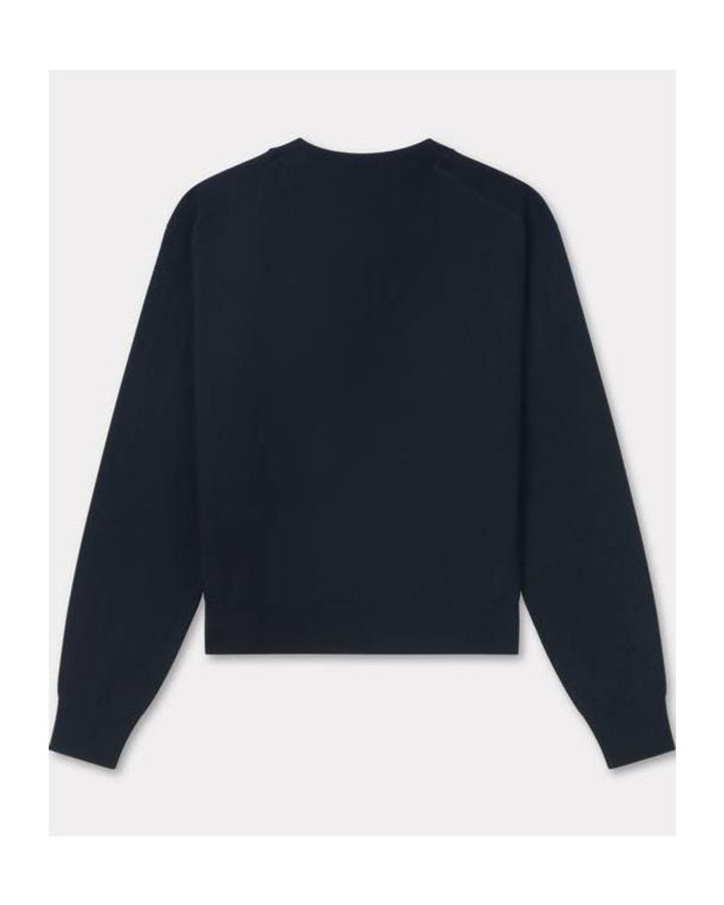 KENZO Blue Logo Embroidery Cardigan