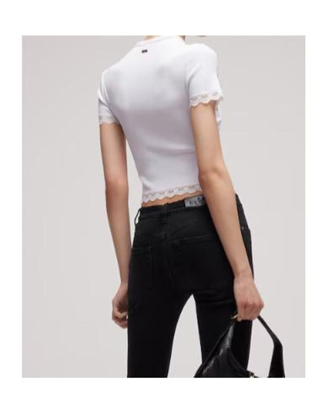 Gucci White Matte Viscose Rib Stitch T-Shirt