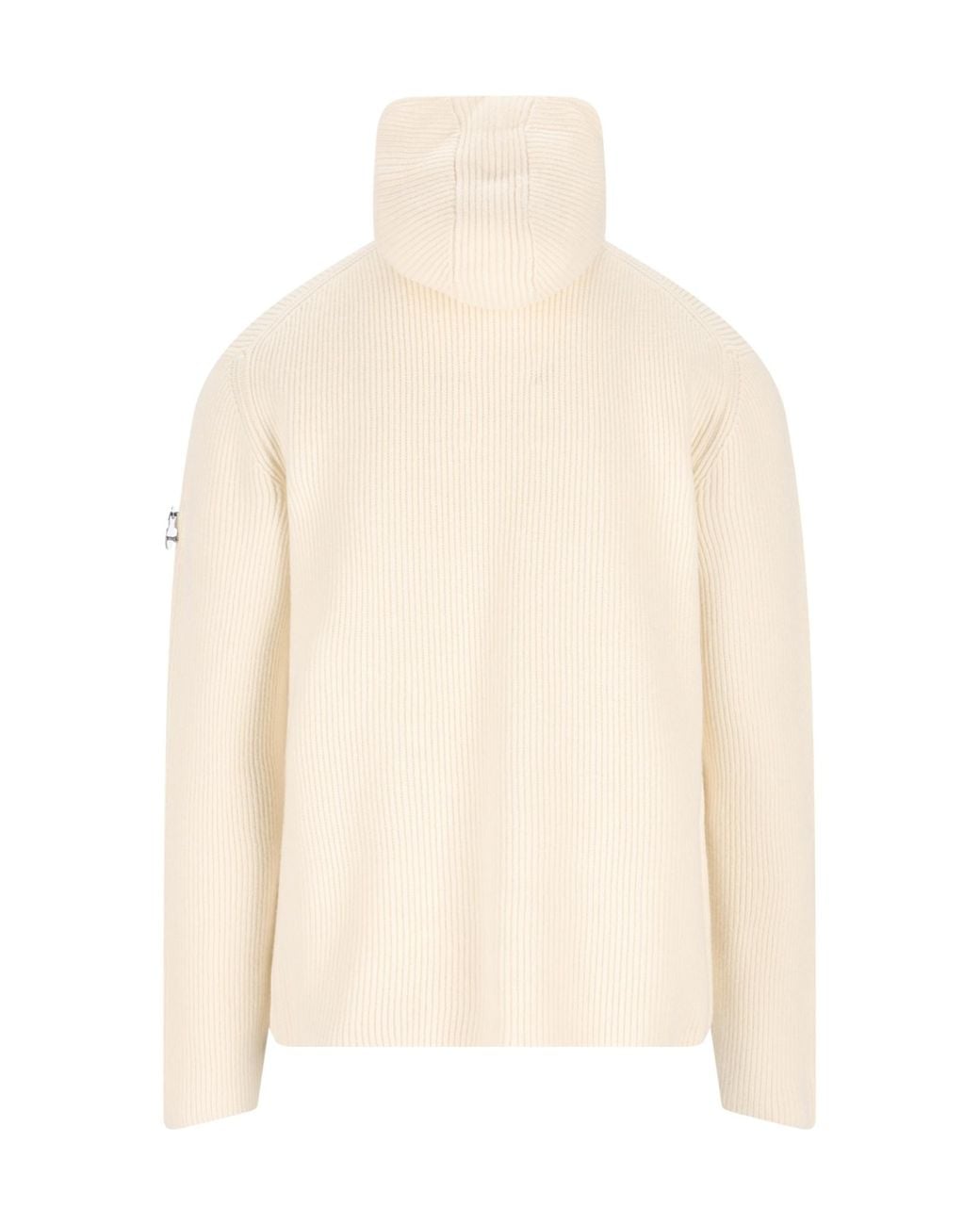 Moncler Natural Jil Sander Knitted Hoodie for men