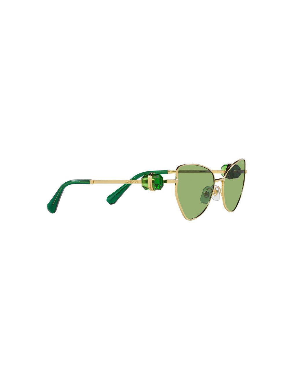 Swarovski Green Cat-Eye Frame Sunglasses