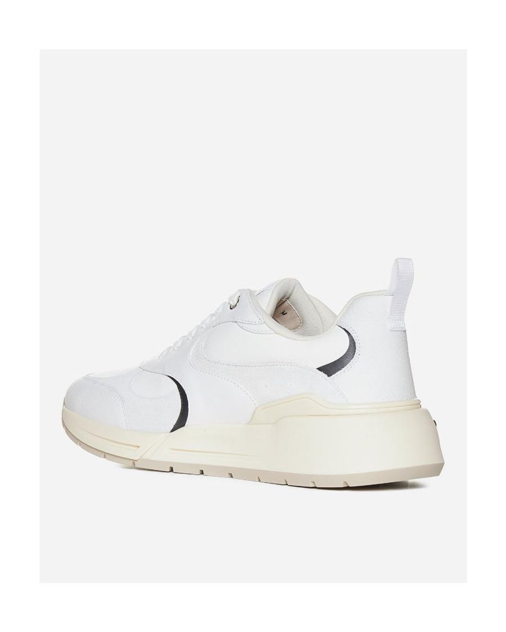 Ferragamo White Logo Sports Shoes for men