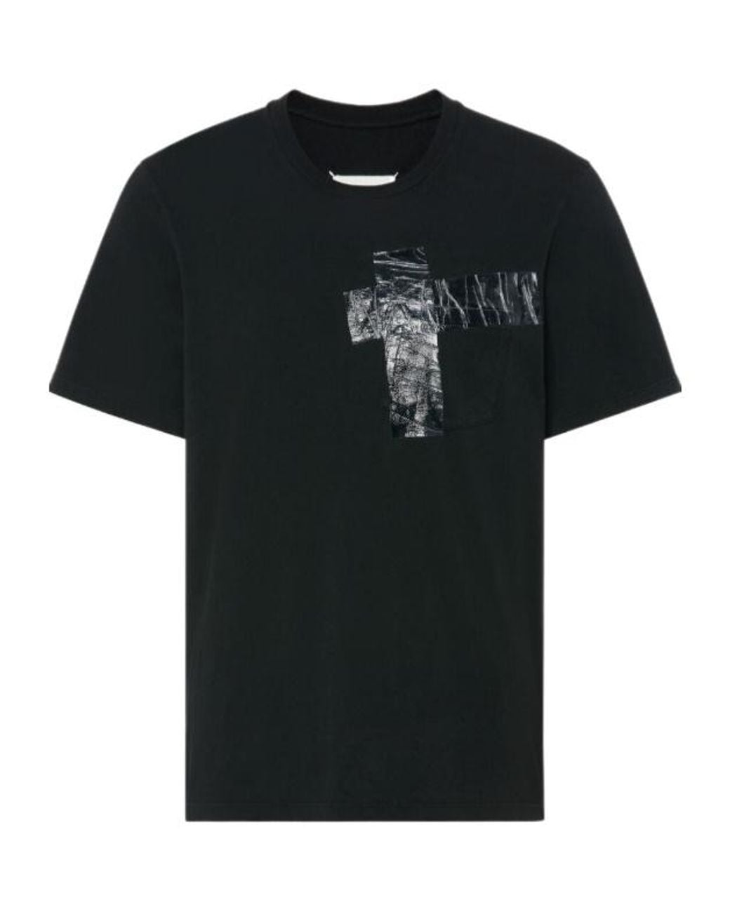 Maison Margiela Black Taped T-Shirt for men