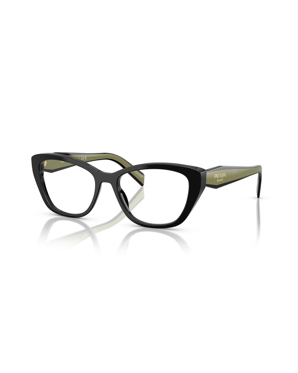 Prada White Eyewear Cat-Eye Glasses