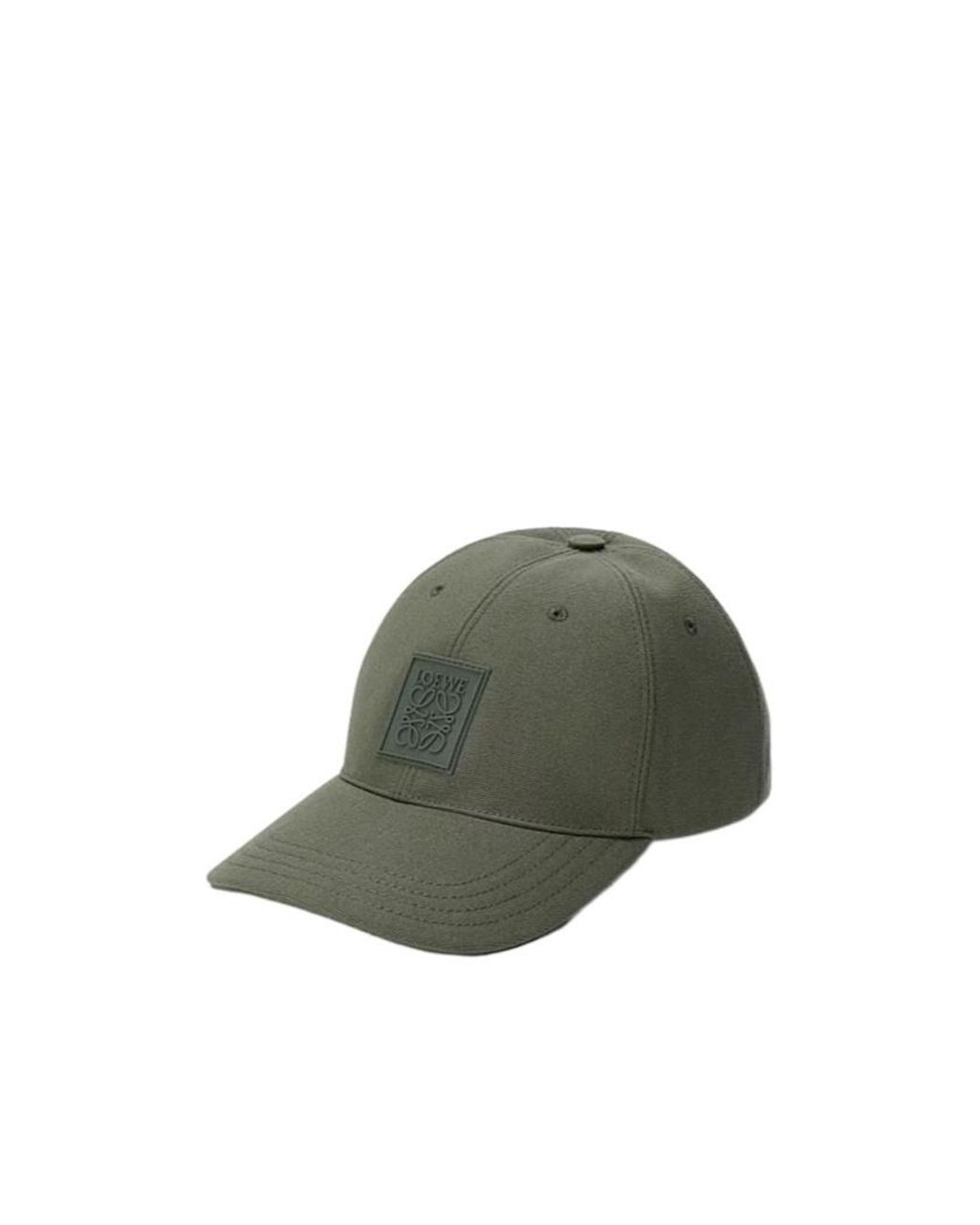 Loewe Green Logo Embroidered Cap for men
