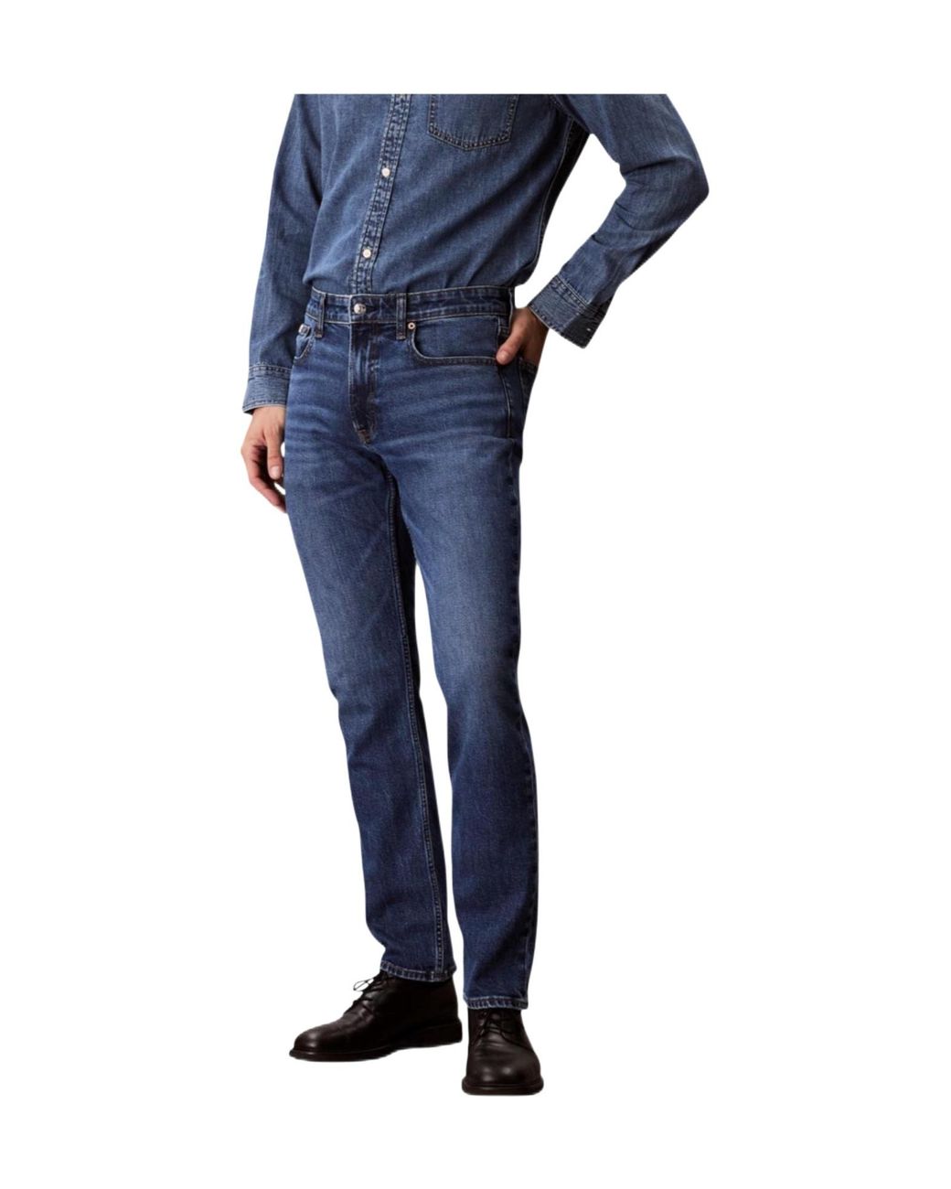 Calvin Klein Blue Straight Jeans for men