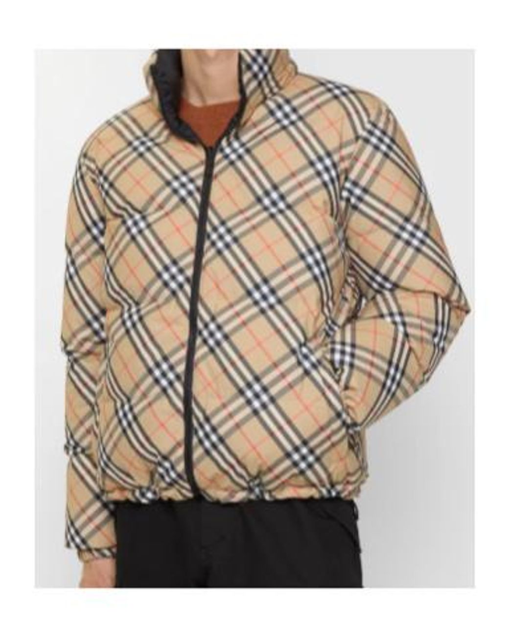 Burberry Brown Down Reversible Puffer Jacket for men