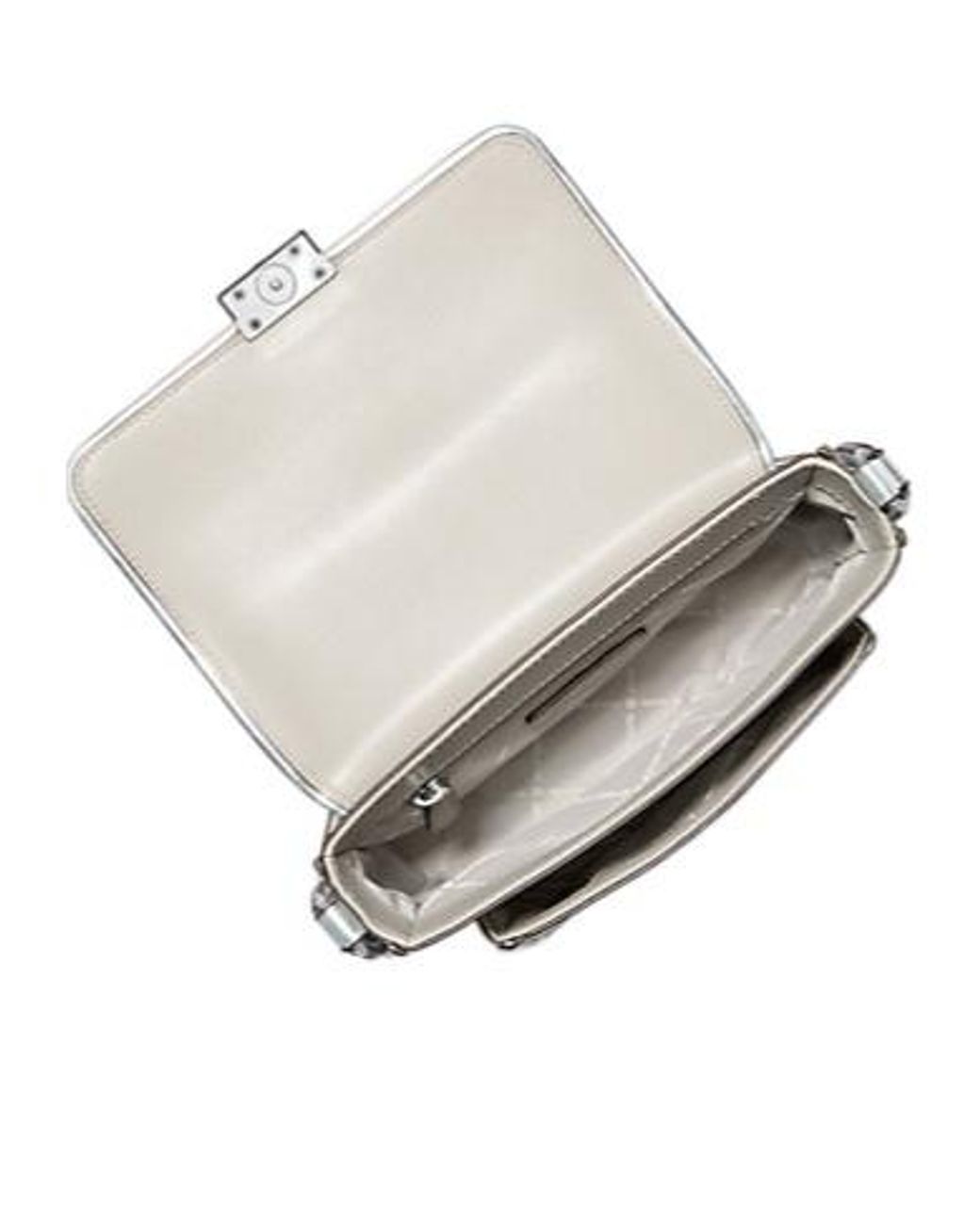 Michael Kors Gray Bradshaw Medium Metallic Messenger Bag
