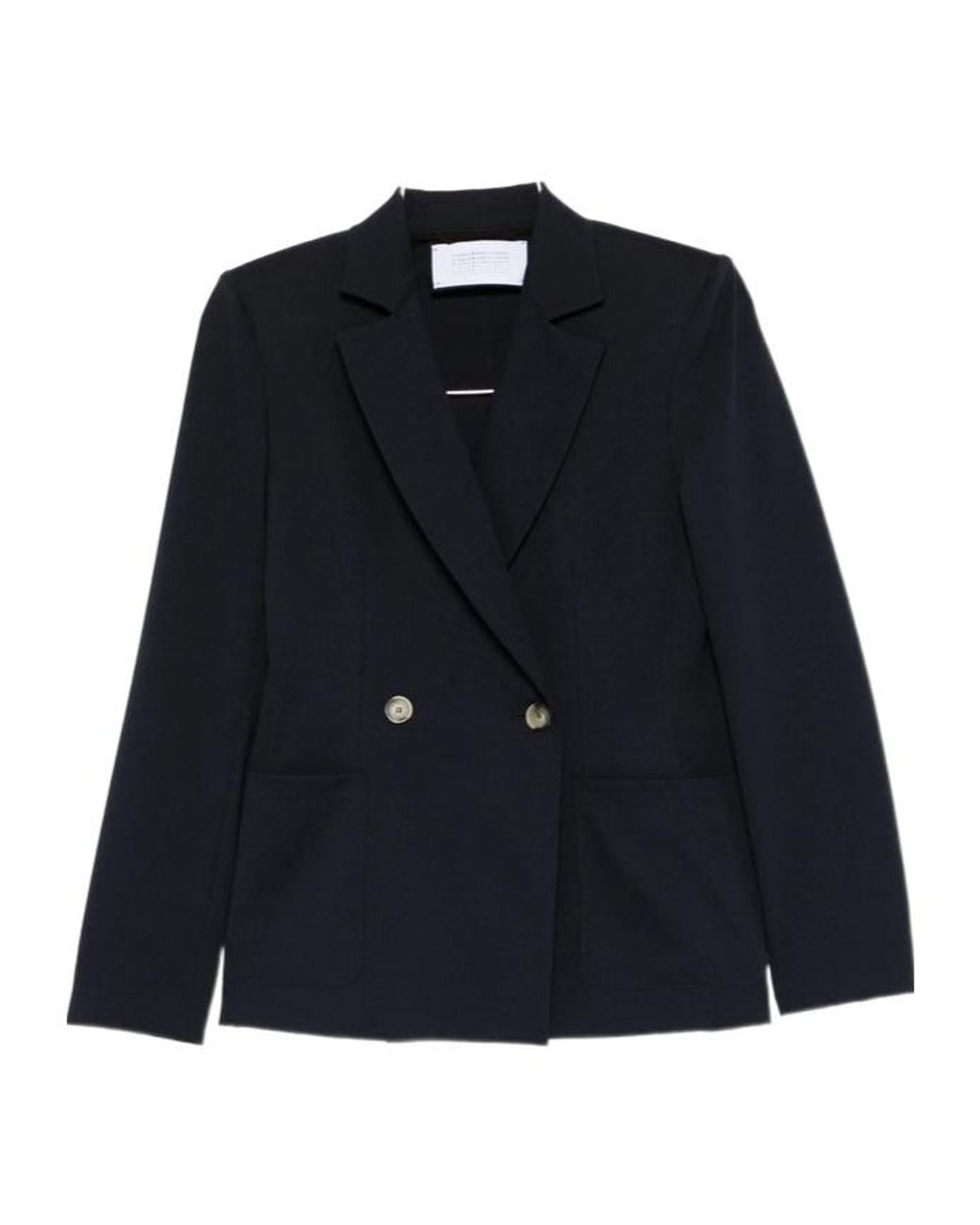 Harris Wharf London Blue Notched-Lapel Double-Breasted Blazer