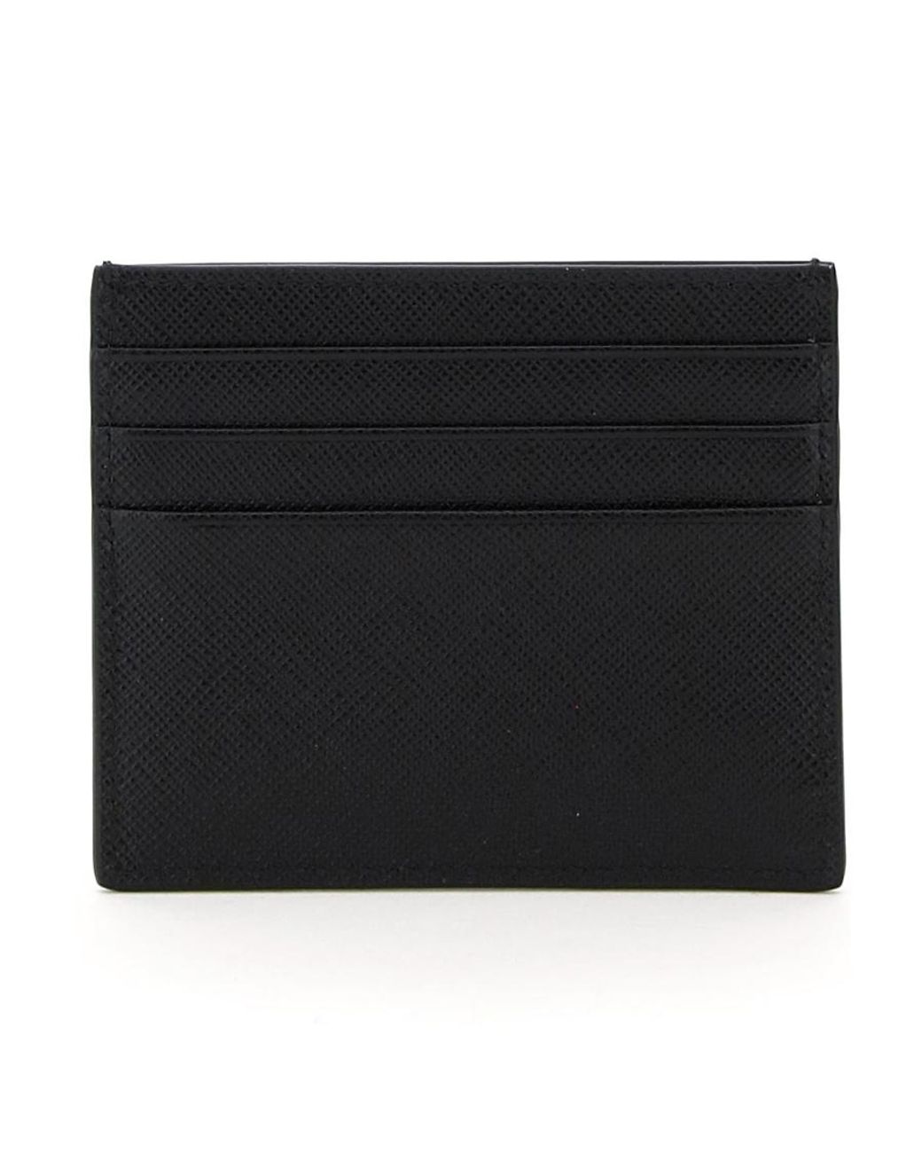Prada Black プラダ ロゴ プレート カード ホルダー