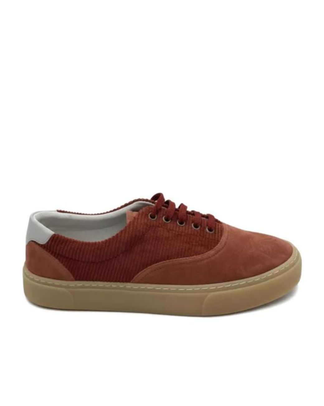 Brunello Cucinelli Brown Corduroy-Textured Sneakers for men