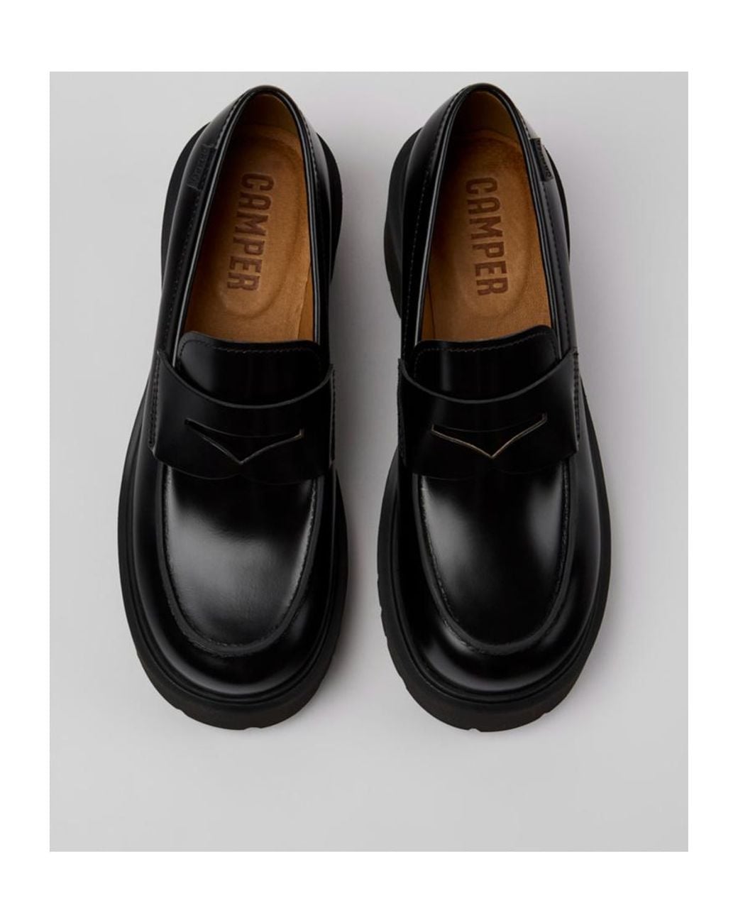 Camper Black Twins Loafers