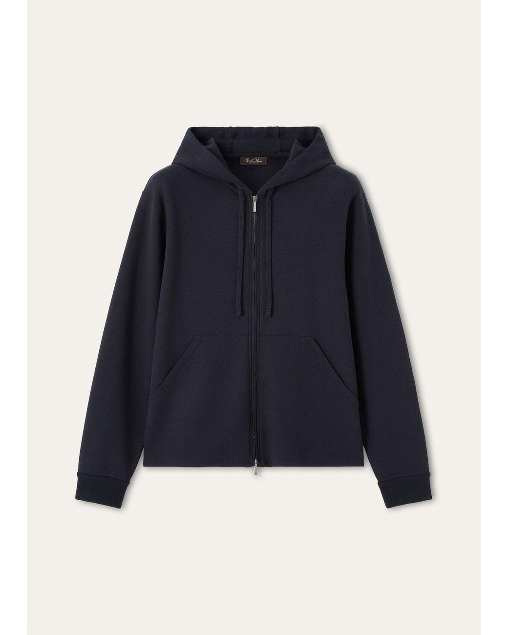 Loro Piana Blue Hooded Zip Jacket for men