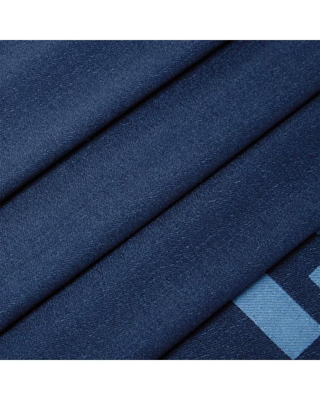 Fendi Blue Ff Motif Fringed Scarf for men