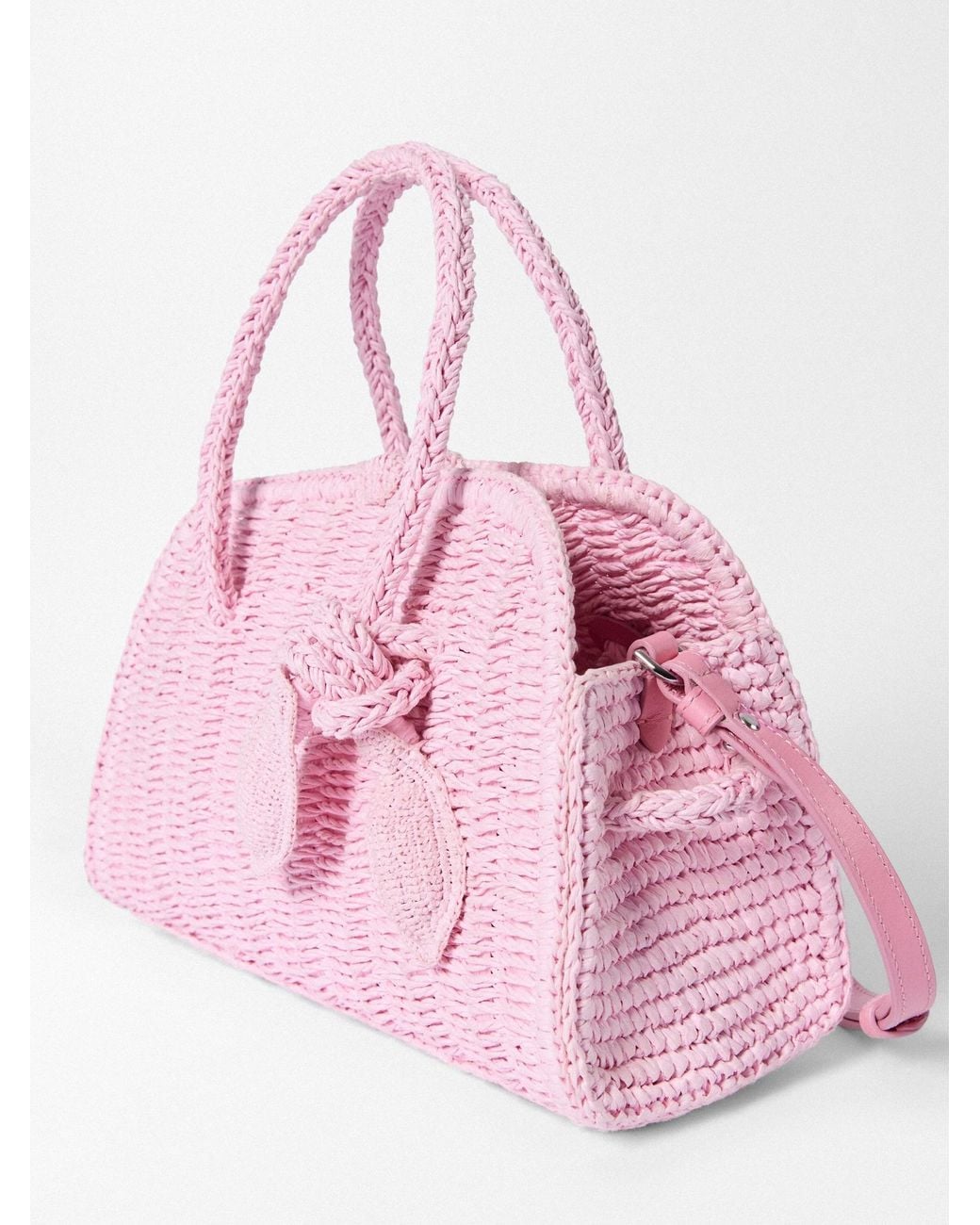 Jacquemus Pink Le Petit Turismo Raphia
