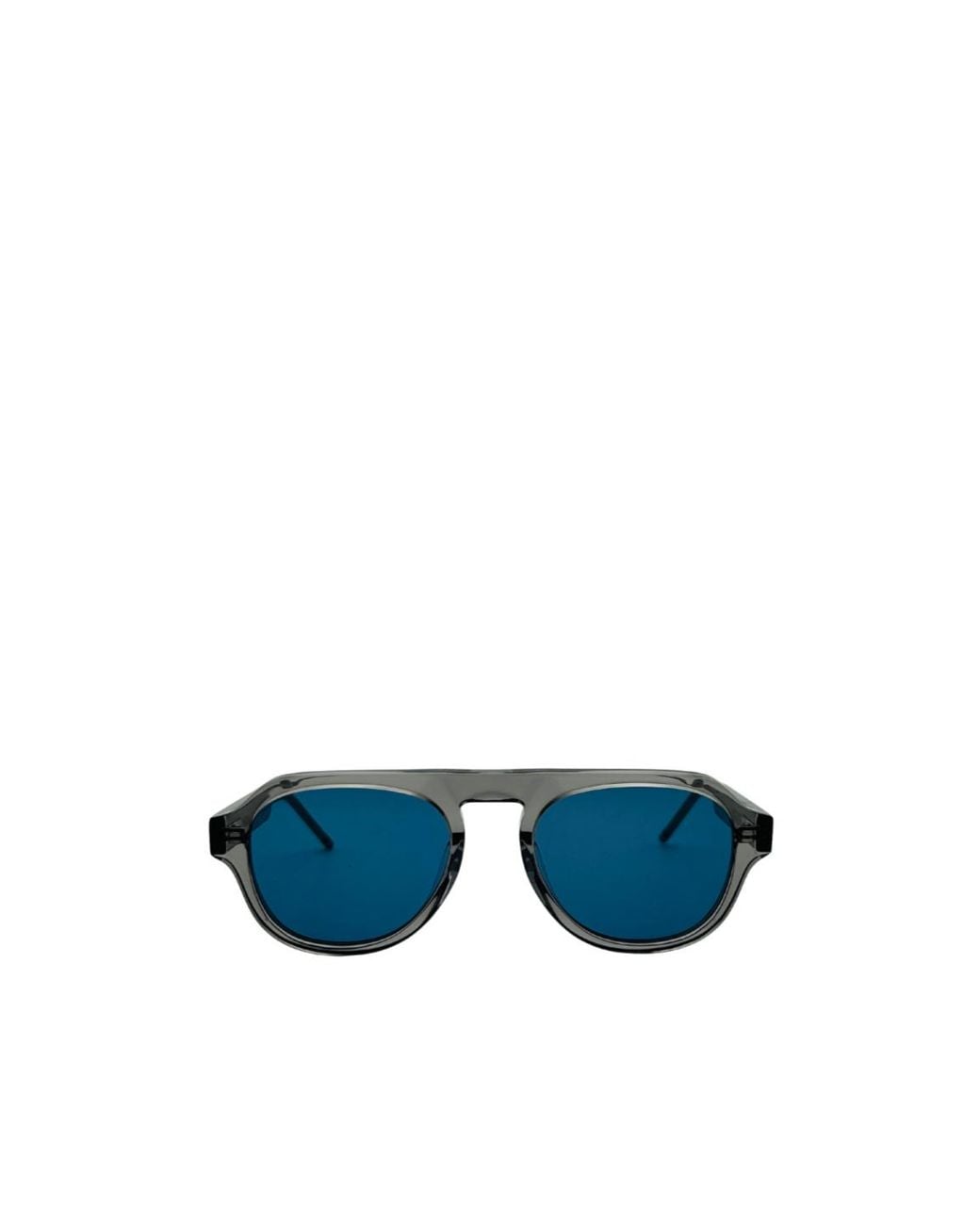 Thom Browne Blue Eyewear Round Frame Sunglasses for men