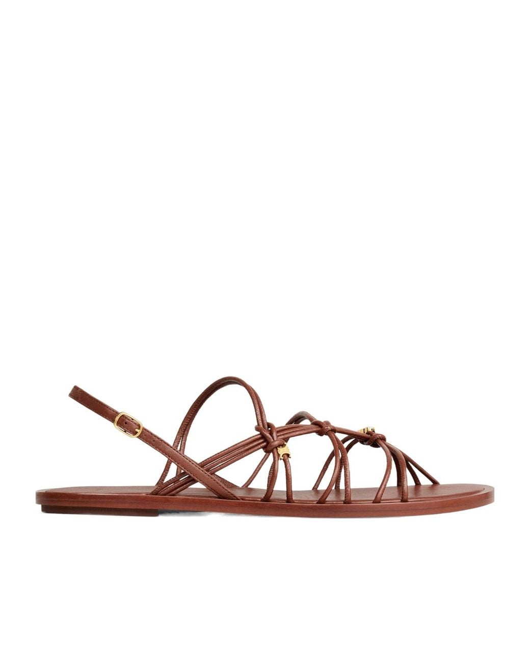 Céline Brown Knots Triomphe Flat Sandal