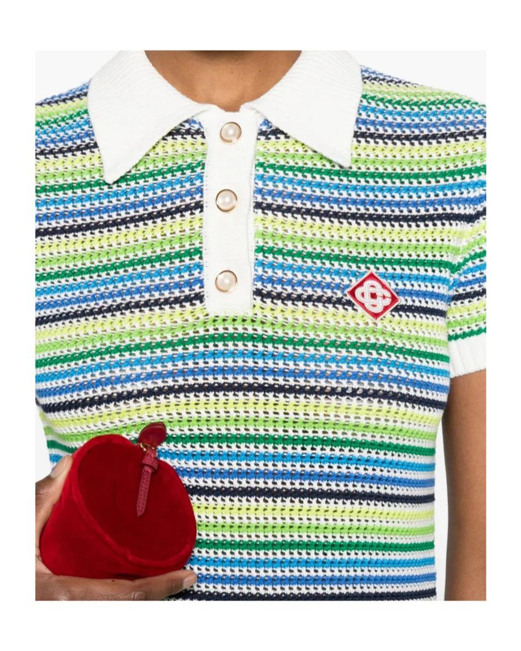 Casablanca Green Striped Dress