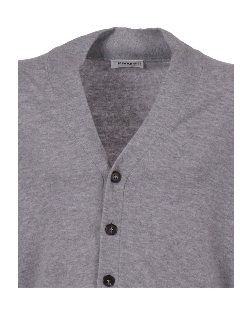 Kangra Cashmere Gray Kangra Shawl Collar Cardigan for men