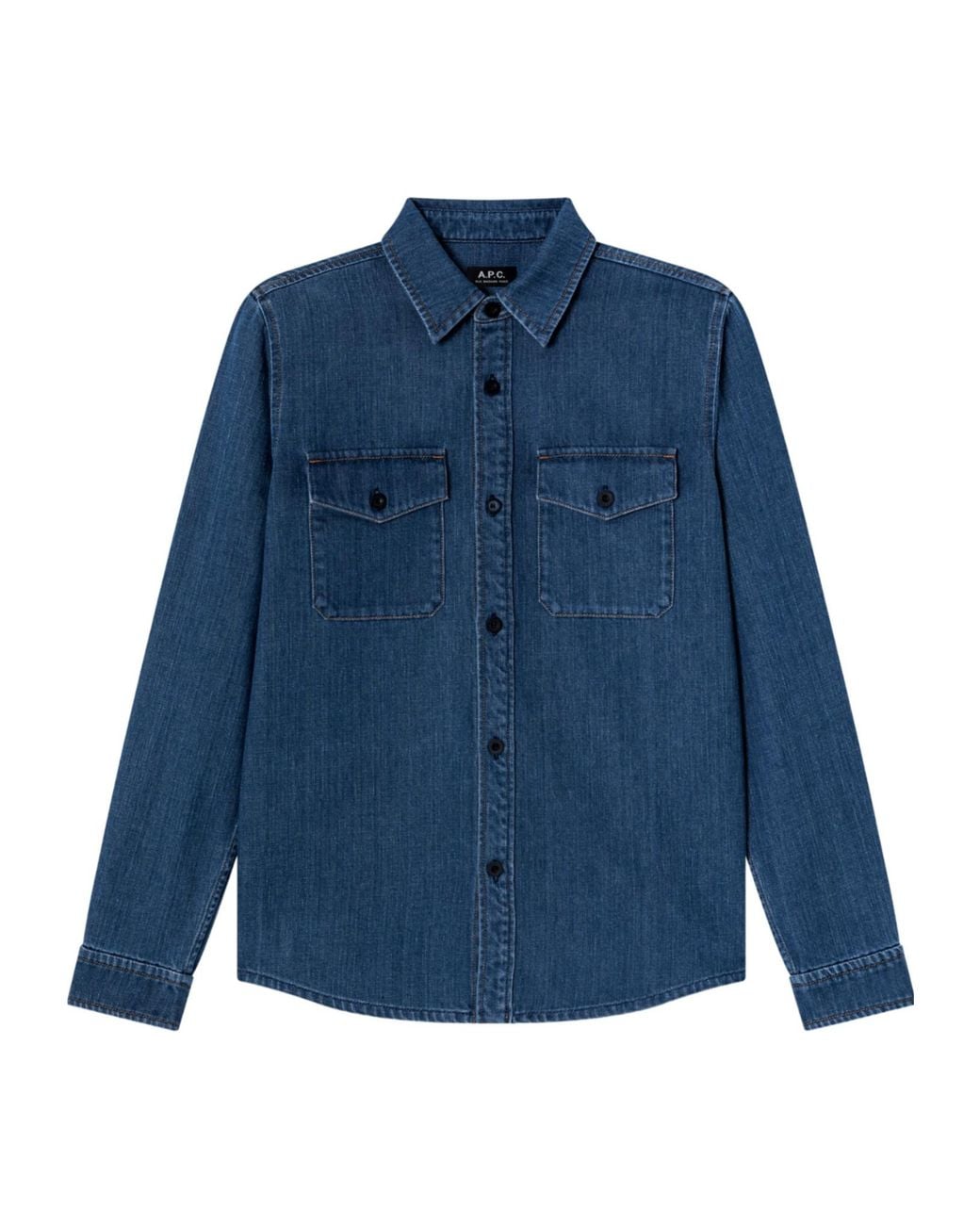 A.P.C. Blue Denim Shirt for men