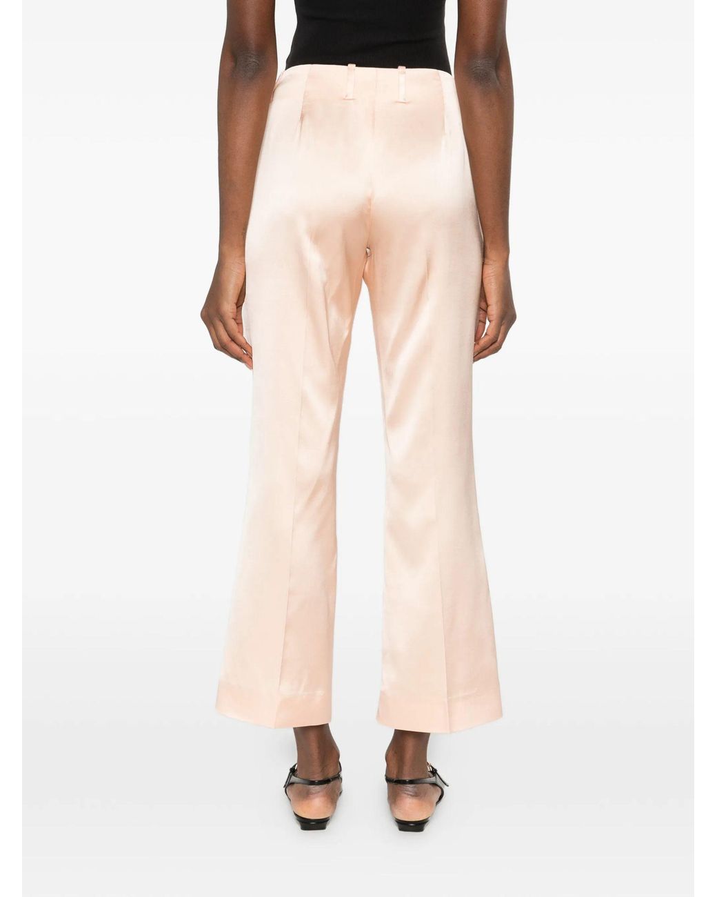 Ermanno Scervino Natural Cropped Flared Trousers